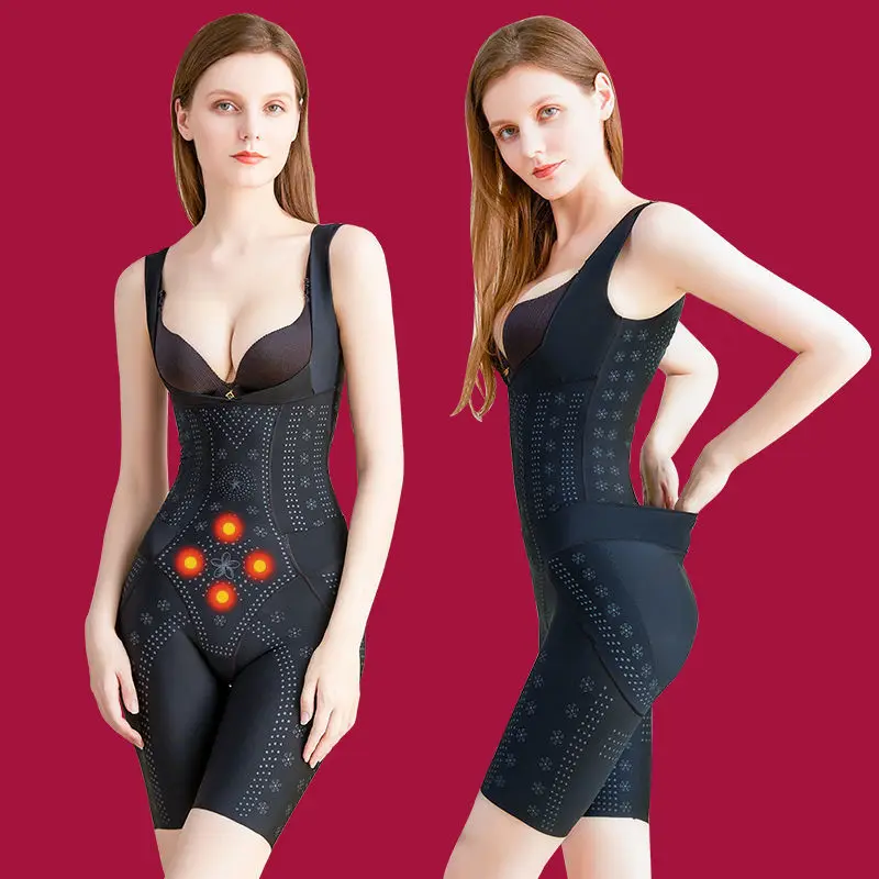 Prayger New Magnetic Shapers Open Butt Bodysuits Slimming Belly Corset