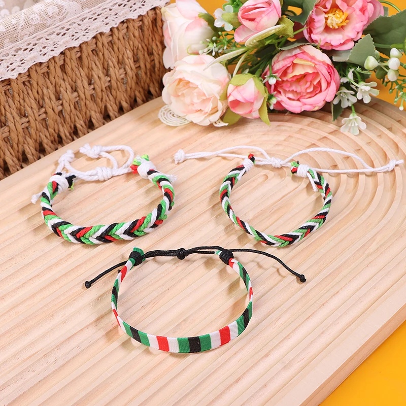 Pulsera de tejido de moda, banda de mano Multicolor, cuerda de mano, regalo de joyería étnica