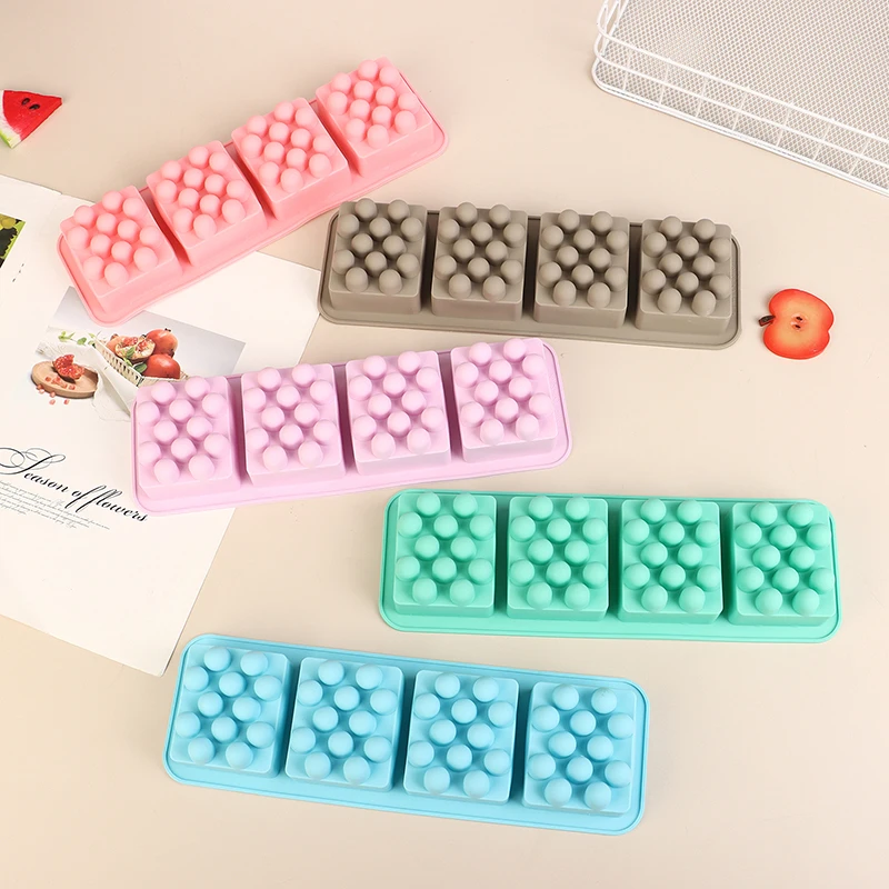 Soft Silicone Massage Dot Square Soap Mould Aromatherapy Craft Soap Making Tool