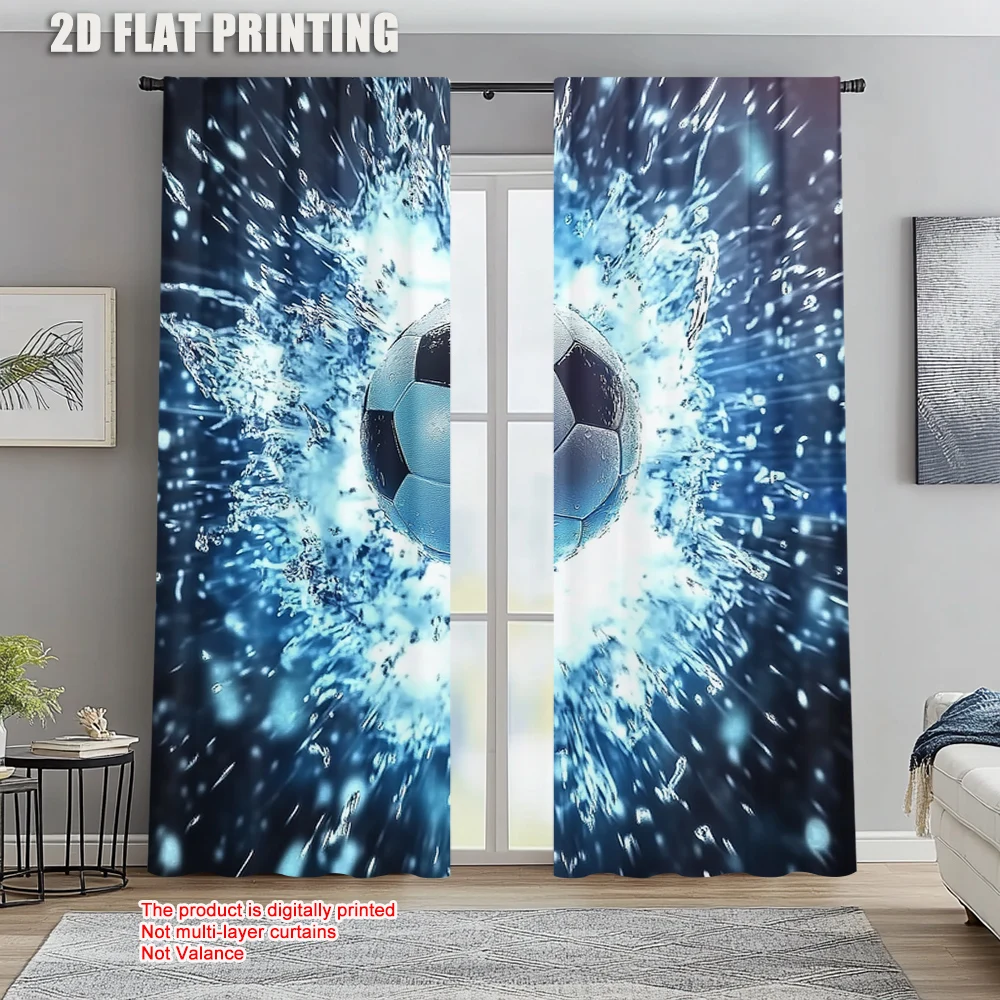 

2pc, Curtain Football Versatile Fabric,Without Electricity Wall Decor Use for Holiday Parties, Home Decor & Studio Props