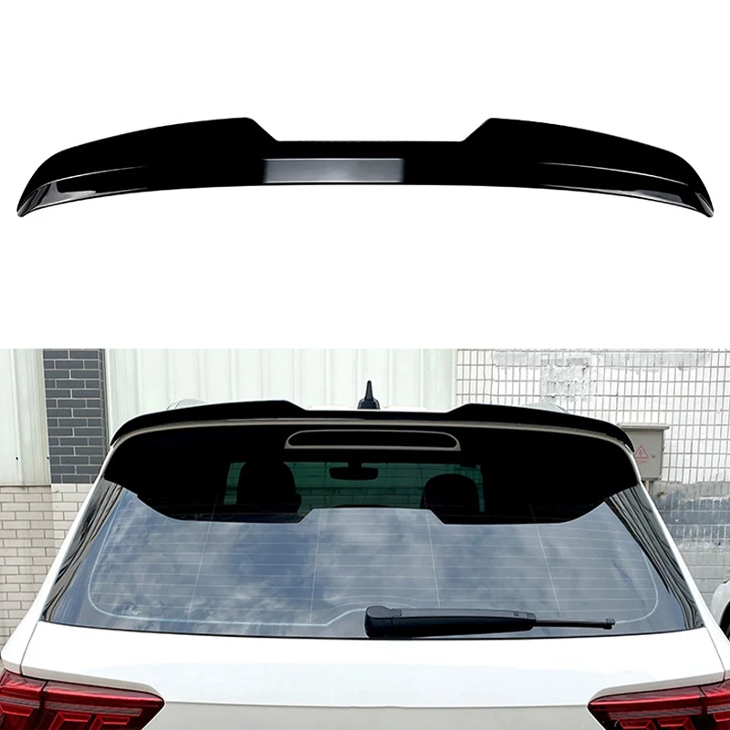 Car Rear Roof Spoiler Wing Rear Trunk Splitter Diffuser Trim For Volkswagen Tiguan MK2 Rline 2017+ Glossy black Car Styling 