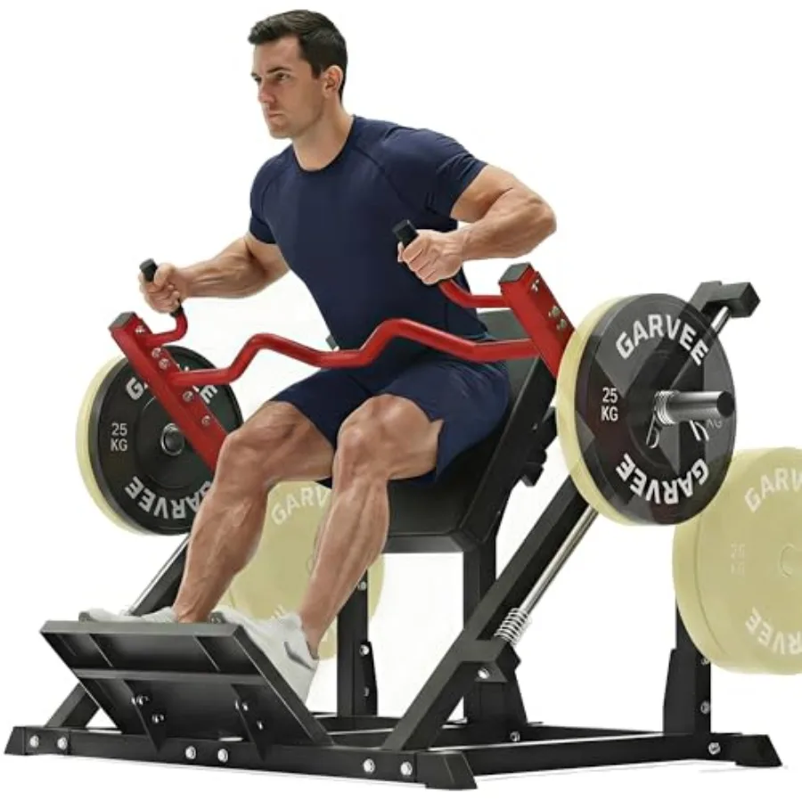 Plate-Loaded Smith Row Machine for Home Gym Back Workout Steel Frame with Black Finish Adjustable Resistance for Upper Body Str