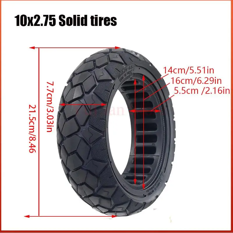 10x2.75-6.5 Solid Tire solid tyre For electric scooters Tires are not inflated Puncture-proof Non-inflation high quality 10 Inch