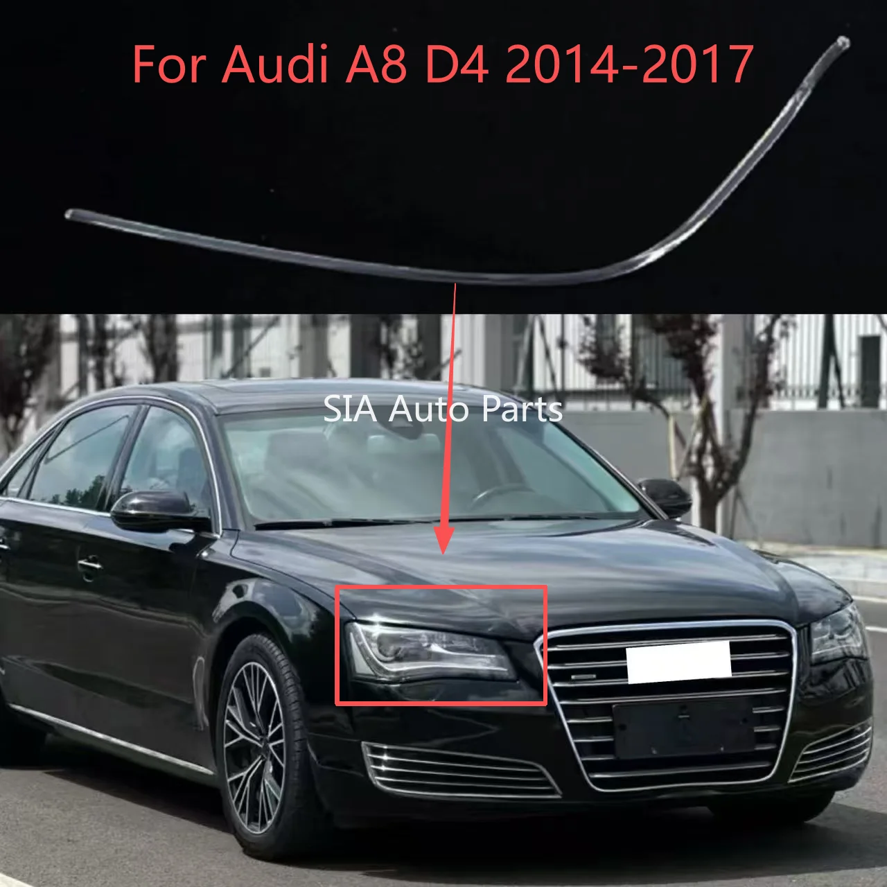 

DRL tube for Audi A8 D4 2014-2017 Daytime Running Tube Light Guide Plate Daytime Running Lights Daytime Running Strip White