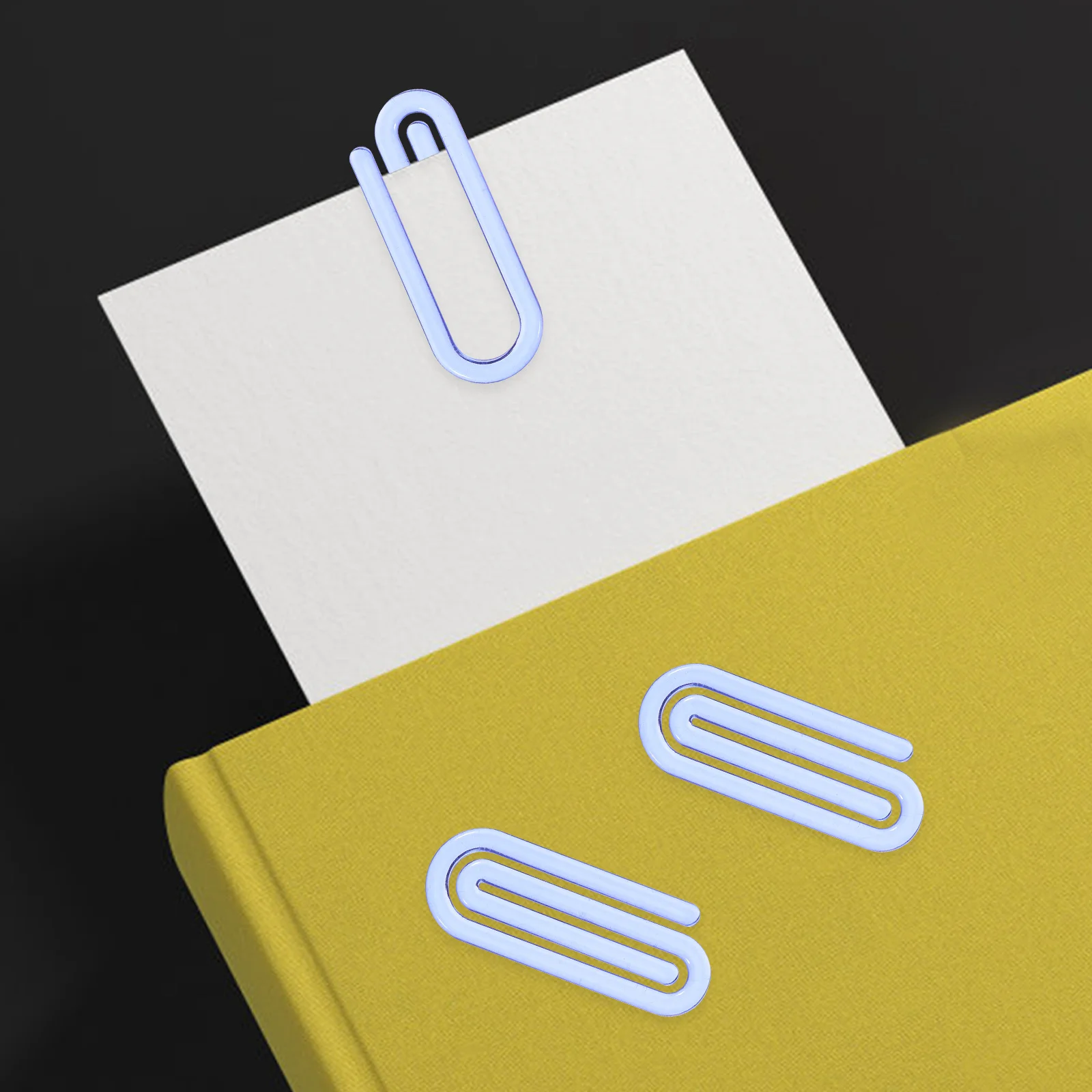 مشابك ورق بلاستيكية صغيرة باللون الأزرق، مشابك ورق بلاستيكية كبيرة لملفات الحرف اليدوية، لوازم قرطاسية تثبيت كبيرة