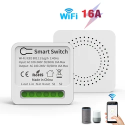 Tuya Mini Smart Wifi Switch DIY Universal Automation Module Voice- Control Relay Timer Google Home Alexa Smart Life