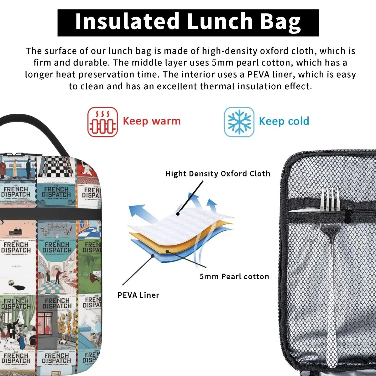 Dispatch Game Lunch Bag Portable Insulated Lunch Box Women Picnic Print Cooler Bag Vintage Oxford Tote Food Bags