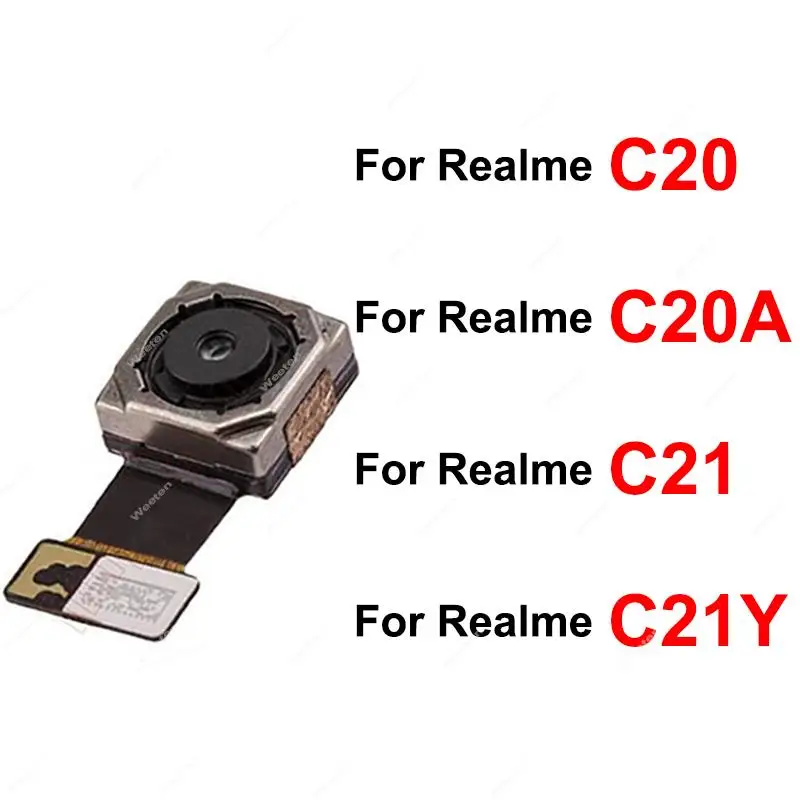 For Realme C20 C20A C21 C21Y Rear Front Camera Primary Back Main Front Selfie Camera Module Flex Cable Replacement Parts