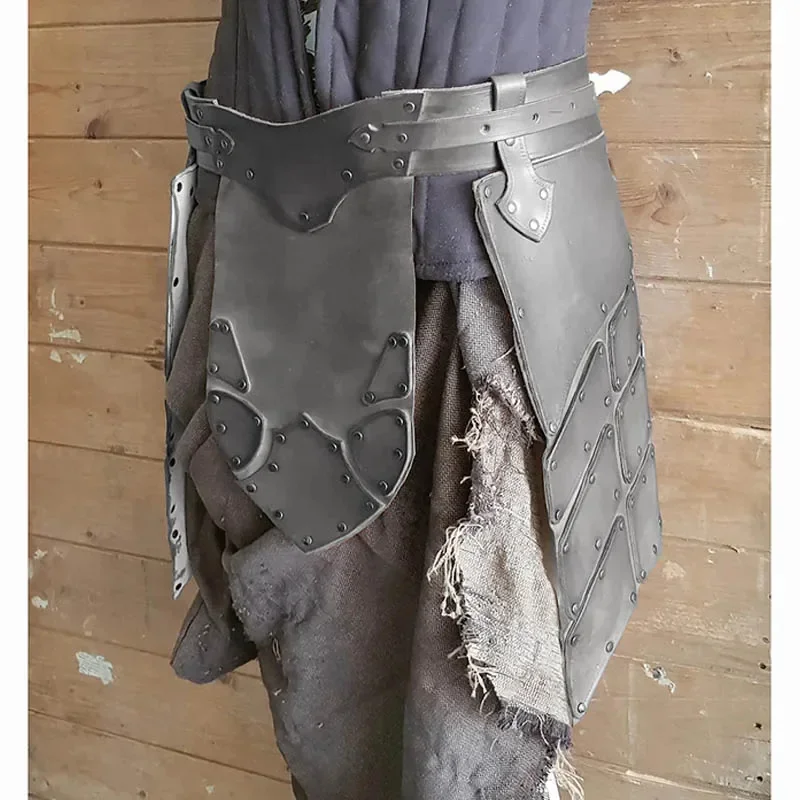 Medieval Viking Pirate Knight Leather War Battle Skirt Greek Roman Gladiator Belt Tasset Faulds LARP Armor Cosplay Costume Props