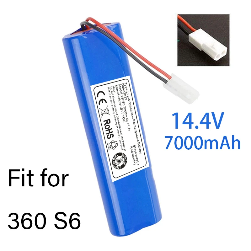 

New 14.4V Battery Pack for Qihoo 360 S6 Robotic Vacuum Cleaner Spare Parts Accessories Replacement Batteries