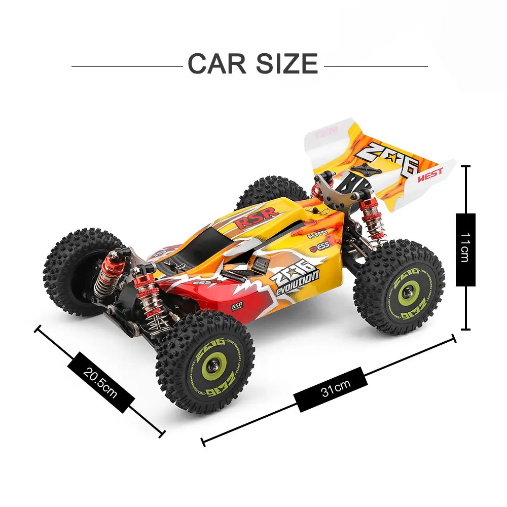 WLtoys 144010 144001 75KM/H 2.4G RC Car Brushless 4WD Electric High Speed Off-Road Remote Control Drift Toys for Children Racing