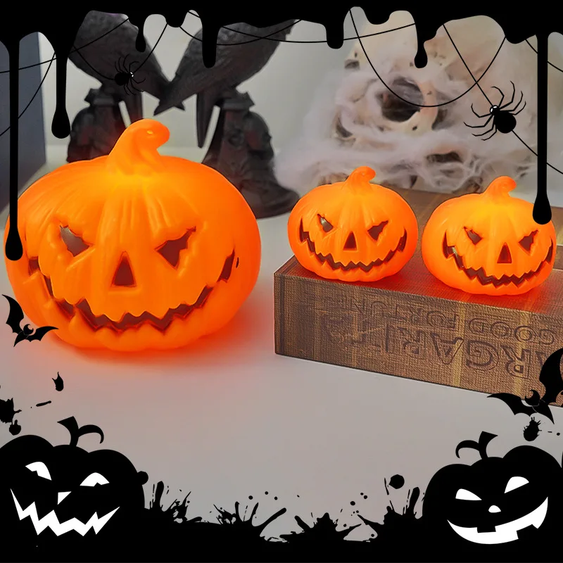 Halloween LED Pumpkin Lamp Ornaments Horror Atmosphere Kids Toy 2026 Halloween Party Home Decor Decoration Supplies view 4