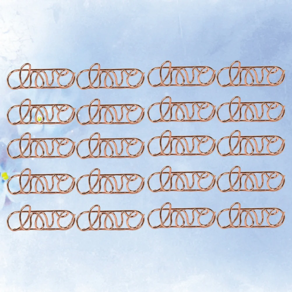 10Pcs Metal Paper Clips Cartoon Shape Rose Gold Mini Binder Clips for Photos Tickets Notes Office School Document Organizer