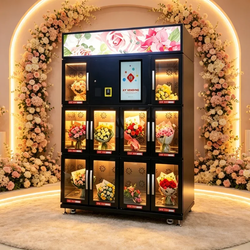Flower Vending Machine Fresh Keep Commercial Florist Vending Machine Customized Smart Self Service for Mall Hospital Supermarket