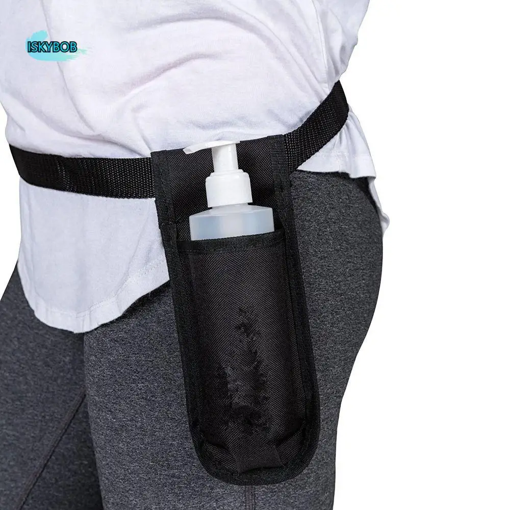 Bolsas ajustables para botellas de masaje, aceite de masaje, soporte individual/doble, bolsas de almacenamiento para cinturón, bolsas de cintura de masaje de tela Oxford duraderas