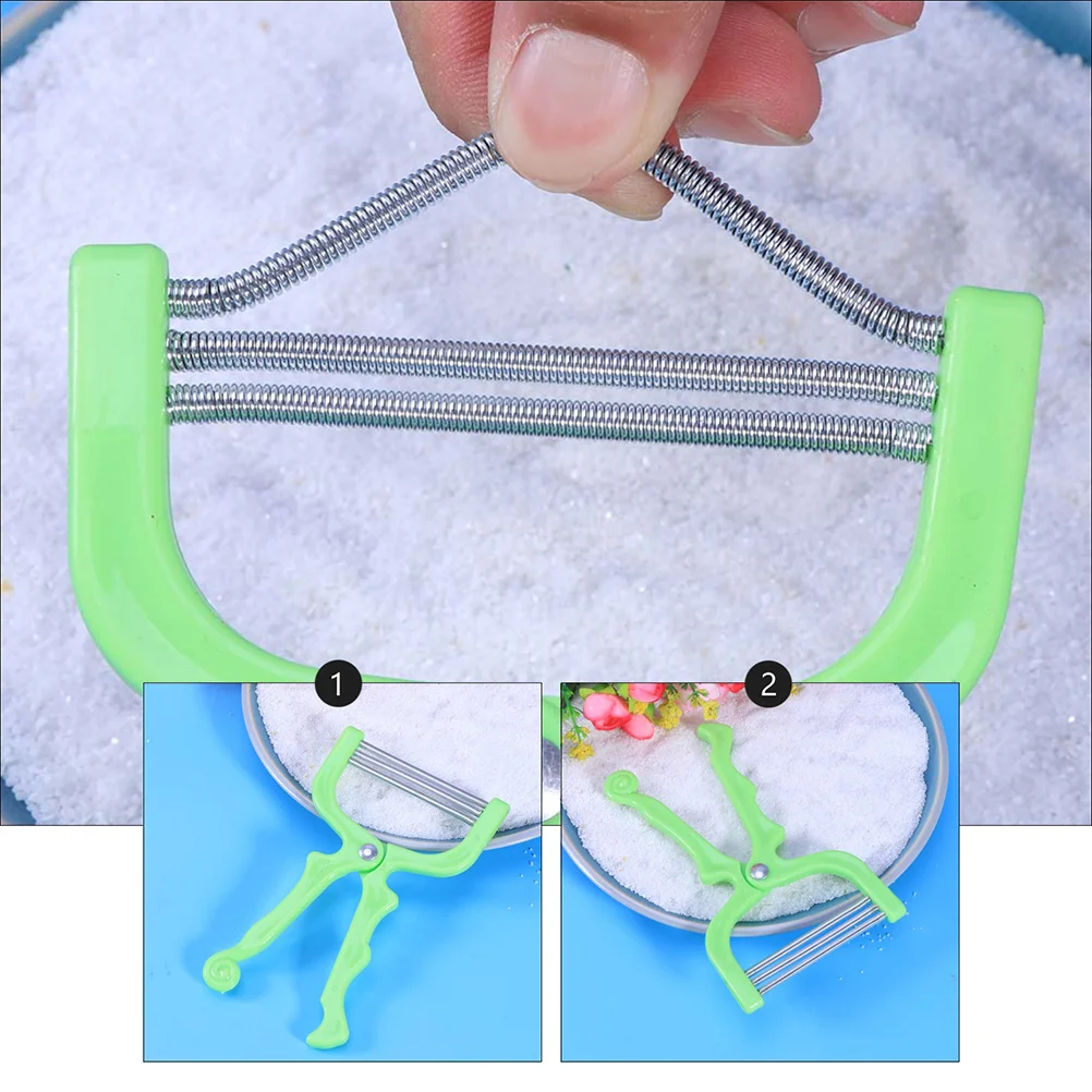 

1Set Facial Hair Remover Manual Stainless Steel Spring ABS Handle Face Hair Threader Epilator Tool Long Lasting Root Removal