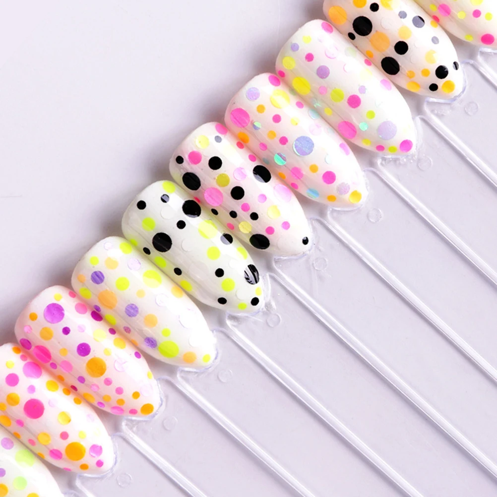 魅力的なネイルフレーク超薄型スパンコールグリッターパイレットカラフルなラウンドDIY愛好家やプロのネイリスト向け