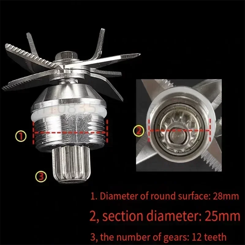 Universal High Speed Blender Replacemen Knife 8 Blade for 2L Blender Commercial Blender for Soybean Milk Sand Ice Machine