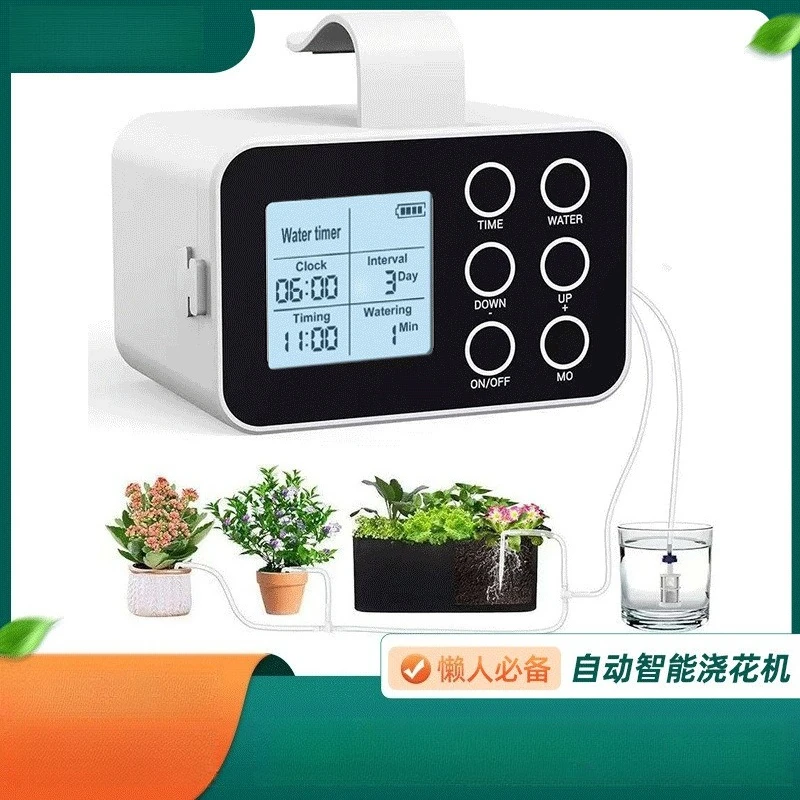 Timed Automatic Plant Watering Machine Portable Drip Irrigation Kit For Indoor Potted Flowers Office Greenery Care