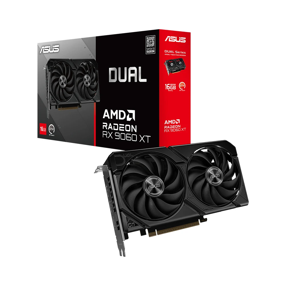 بطاقة رسومات الكمبيوتر Asus Dual Radeon Rx 9060Xt D6 16Gb Daewon Cts (أو Daewon Cts)