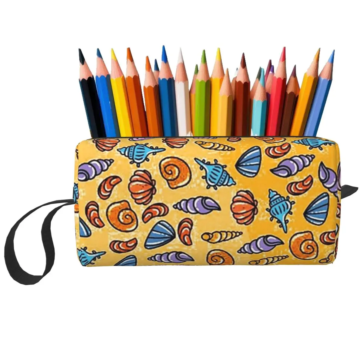 Cartoon Colour Shells And Conch Pencil Case for Kids Gifts Pen Box Pencil Bag Stationery Supplies Travel Women Cosmetic Bag