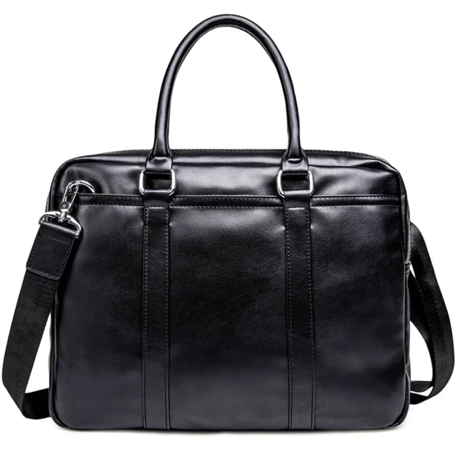 

【New style】New handbag business bag leather fashionable youth one-shoulder -body bag Korean style men's briefcase trendy