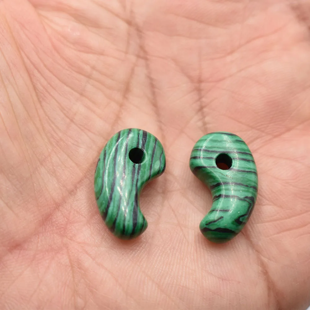 Großhandel 12 Stück/Set modische natürliche Tigerauge-Stein-Rosenquarz-Magatama-Anhänger für Schmuckherstellung, kostenloser Versand – Detail 9