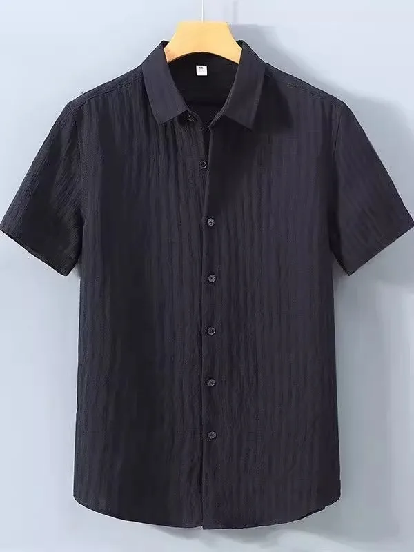 

Lightweight Short Sleeve Men's Shirt Summer Breathable Loose Casual Half Sleeve Fashion Streetwear Top Comfortable Polyester ...