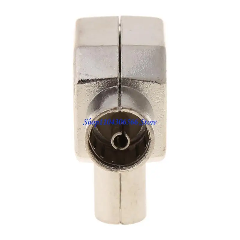 02DD 2 Way for T Splitter1x Male to 2 x Female Metal COAX Coaxial Aerial Adapter