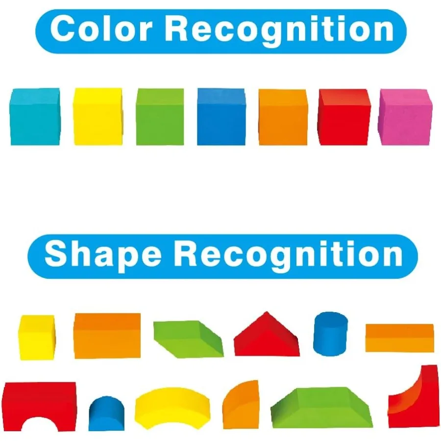 Foam Building Blocks for Toddlers 24 Years Old 41Piece EVA Soft Stacking Blocks Set Safe Baby Bath Foam Toy for Early Learning