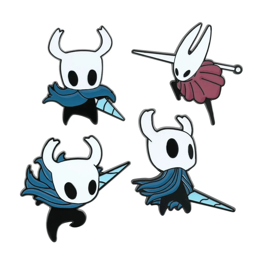 

Game Hollow Knight Badge Pins Wanderer Lapel Hornet Cosplay Badge Metal Enamel Brooch
