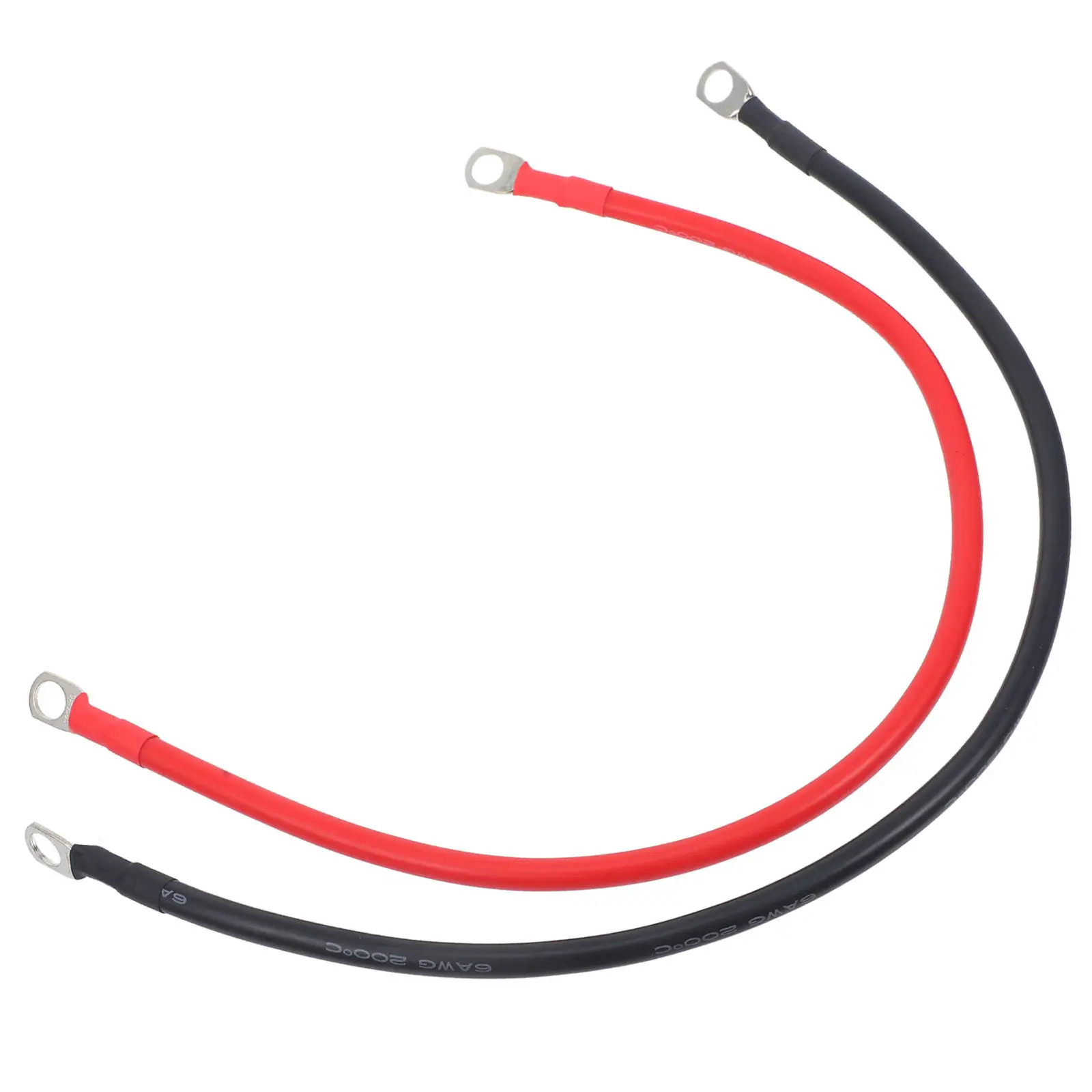 2Pcs Battery Inverter Cable Set Heavy Duty Copper Wire for Car Truck Atv Boats Solar Panel Battery Terminal Connection Cable