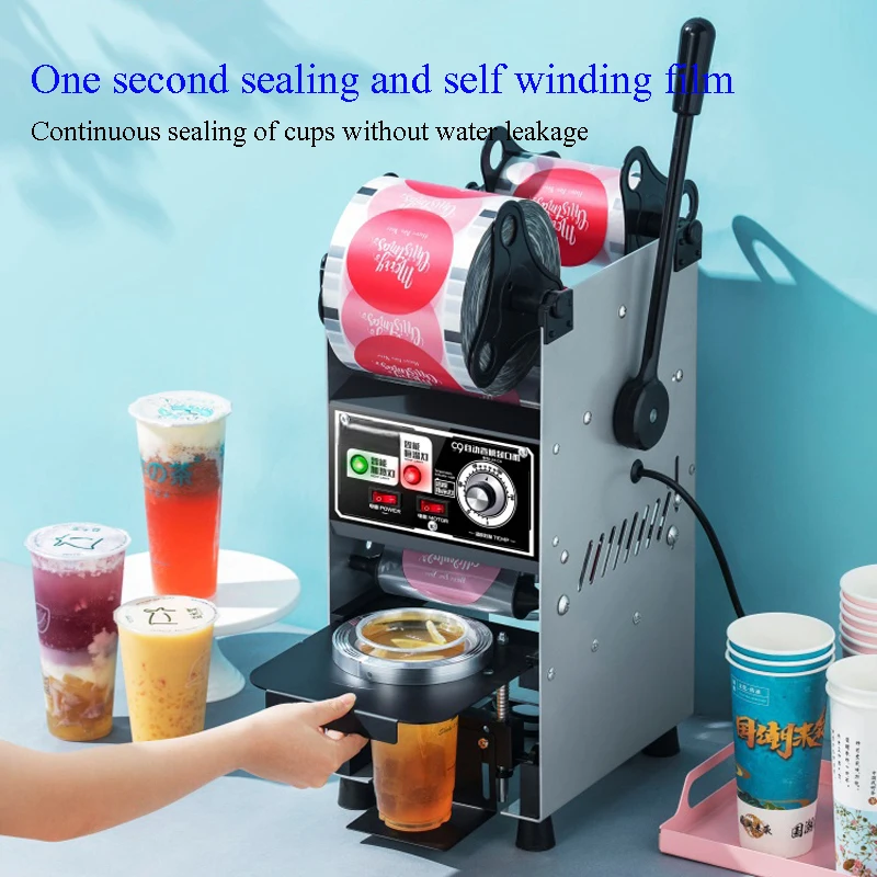 

Automatic Cup Sealer Cup Sealing Machine Digital Control for 90/95mm PP/PE/Paper Milk Tea/Coffee Cup Boba Tea