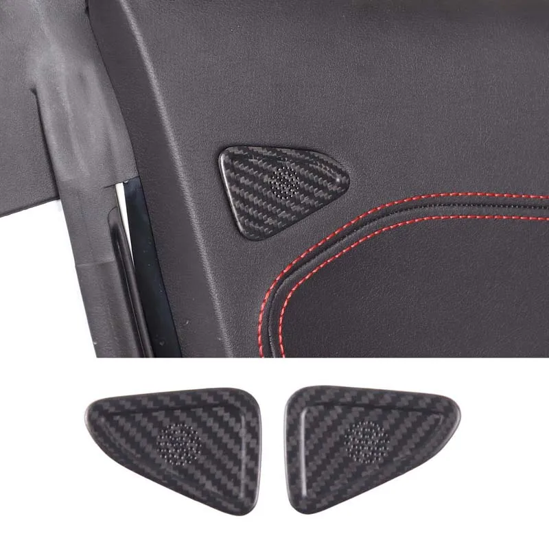 

For Chevrolet Corvette C8 Stingray Z51 Z06 2020-2024 Real Carbon Fiber Car Door Small Speaker Cover Trim Car Accessories