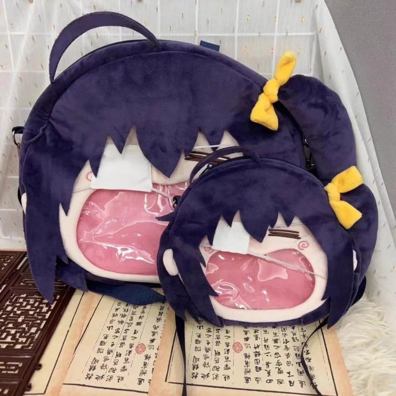 Love Chunibyo Other Delusion Anime Role Takanashi Rikka Shape Short Plush PVC Bag Cartoon Cute Large Capacity Women's Makeup Bag