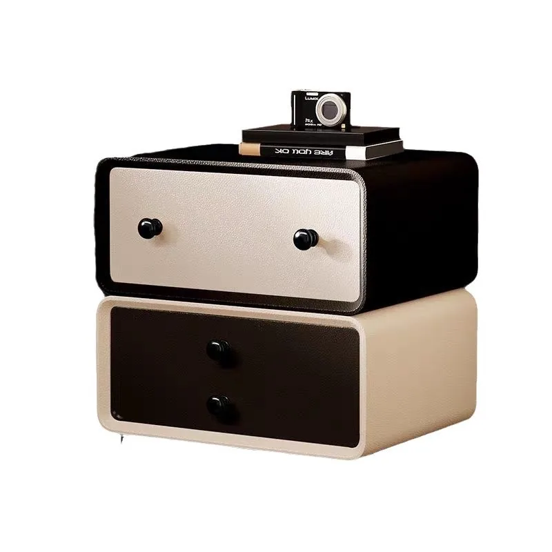 

Solid wood, cream, modern, simple, bedside table, storage, small, household