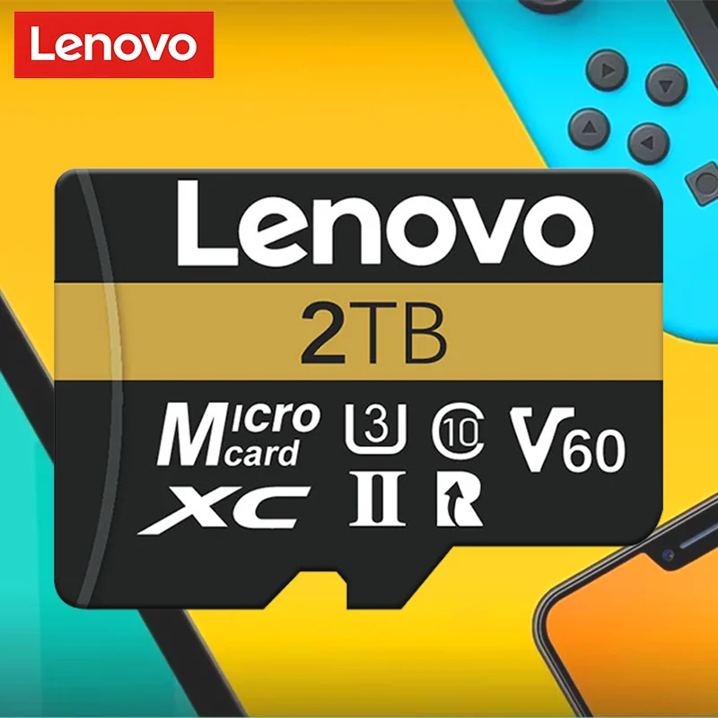 Lenovo Micro TF/SD Card 2TB 1TB High Speed SD Memory Card 512GB 256GB Cartão De Memória 128GB For Retroid Pocket 5 Steam Deck PC