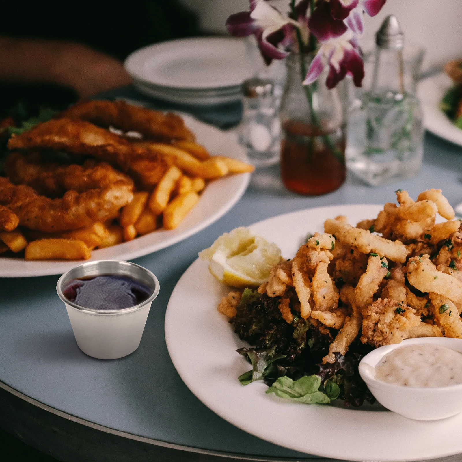 

10 шт., мини-чашки для соуса из нержавеющей стали, утолщенные миски для закусок, маленькая посуда для соуса, легко чистящаяся мини-чашка для макания