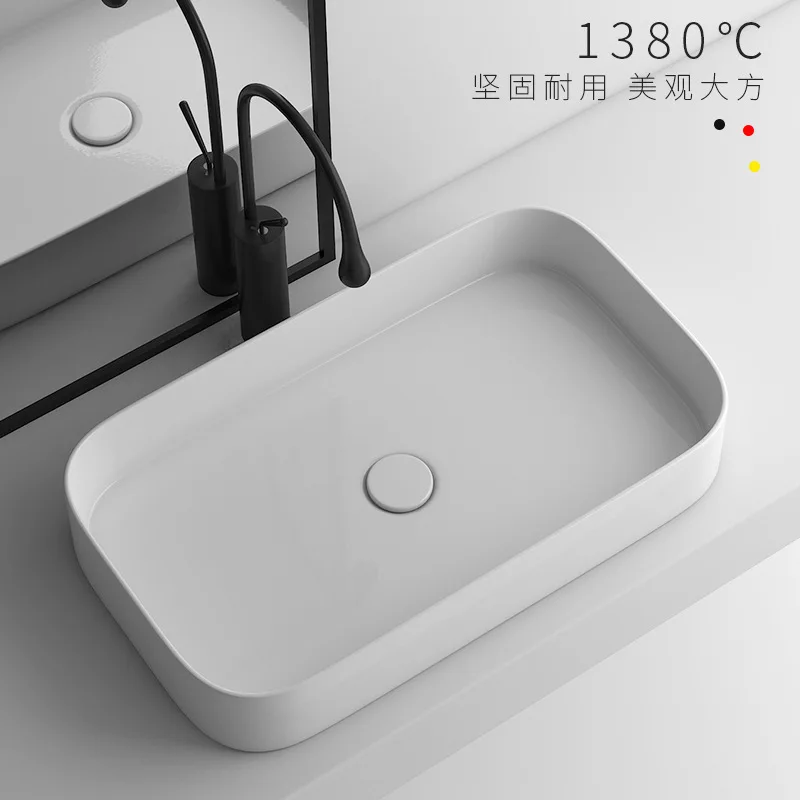 

Art ceramic table basin creative bathroom washbasin square table washbasin large washbasin