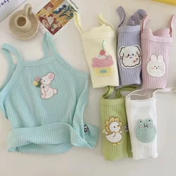 Kids Underwear Cotton Girls Camisole Vests Tank Tops Cartoon Girls Boys Vest Children Tops Undershirt for 3-8 Years Old