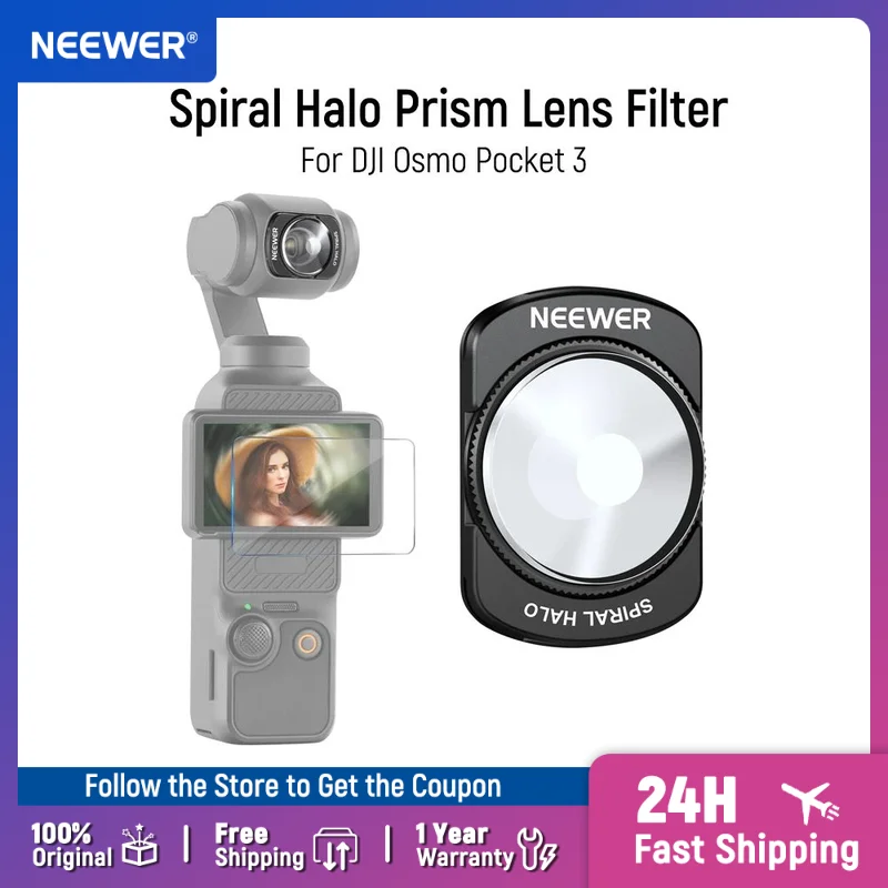 

NEEWER Kaleidoscope Prism Filter For DJI Osmo Pocket 3 Creator Combo Accessories HD Optical Glass Gimbal Camera Lens Filter
