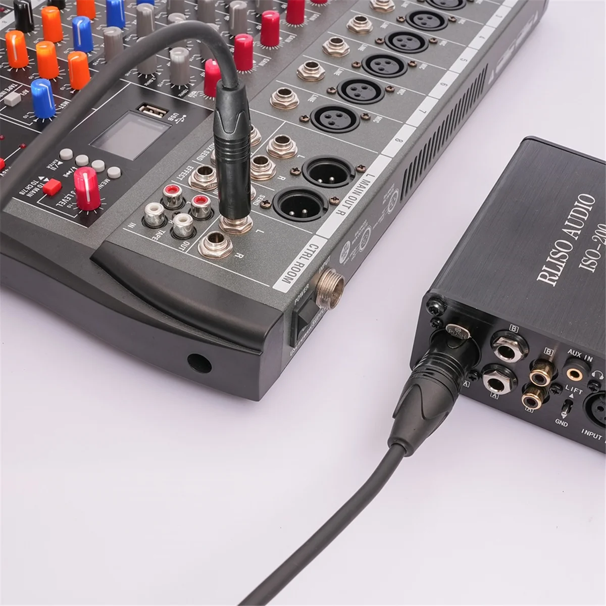 &A23G& 6.35mm to XLR Jack Audio Cable 6.35mm (1/4In) Male to 3 PIN XLR Male Balanced Interface Cable for Microphone, 1.8 Meter
