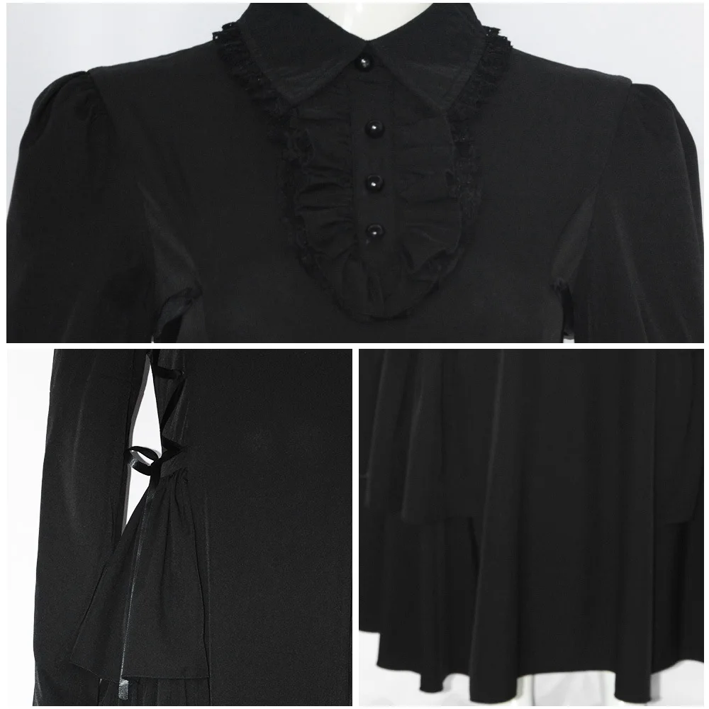 Middeleeuwse gotische Victoriaanse Halloween Renaissance Kant Princ Queen Long Dr Regeneratieve cellulosevezel 00% KTV-kostuum