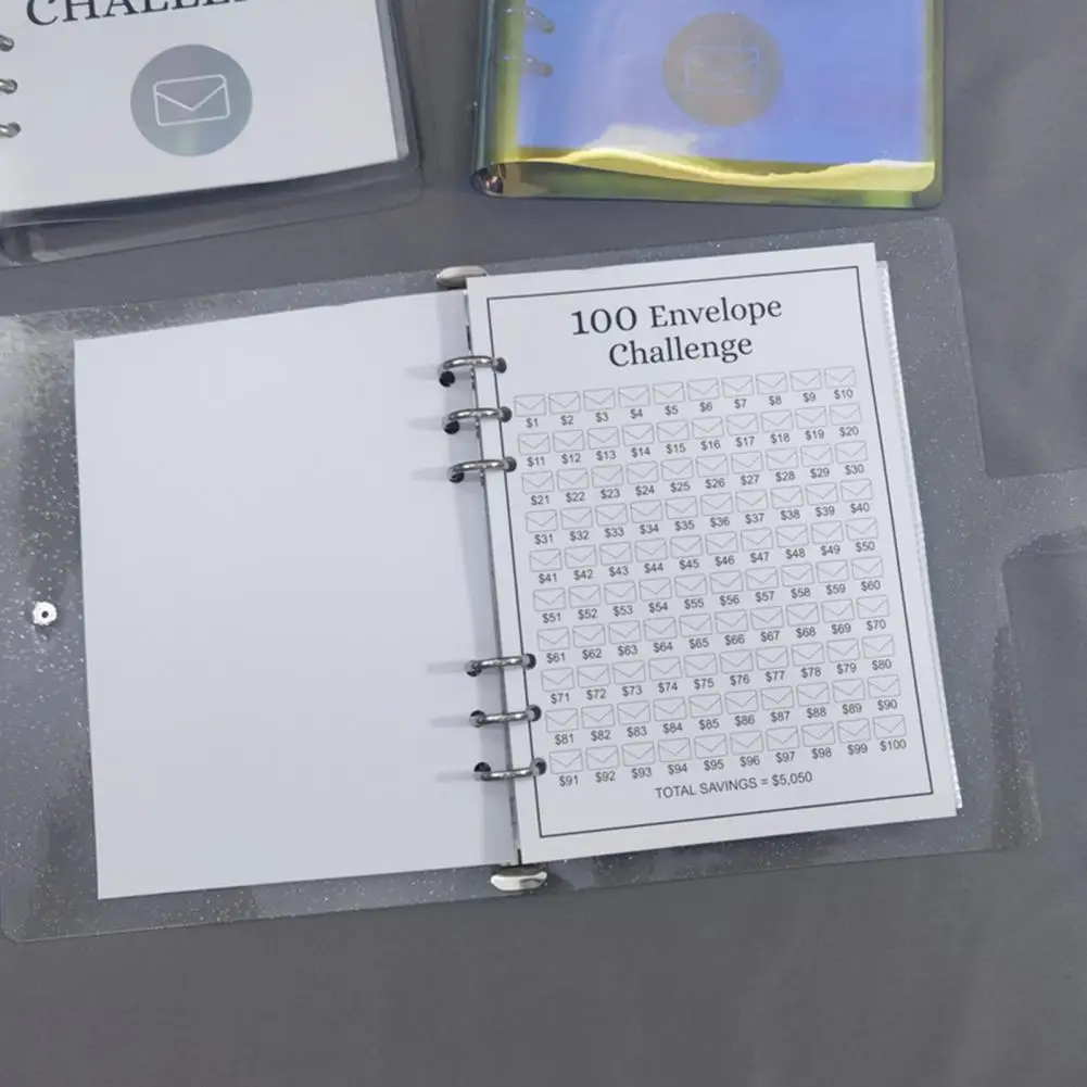 Envelopes do programa de recompensas para economizar dinheiro para casais, livro fácil, desafio de 100 dias, uma diversão, novo para salvar 5050