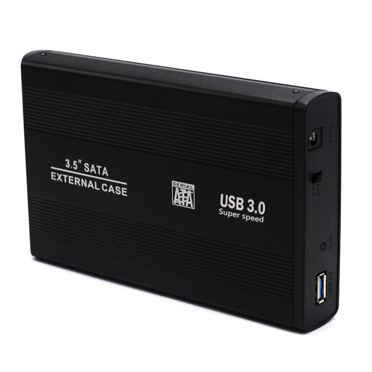 Custodia per disco rigido da 3,5 pollici SATA USB 3.0 Custodia per disco rigido in lega di alluminio Custodia per disco rigido esterno con cavo USB per PC Computer portatile