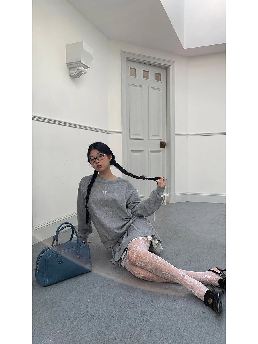 Suda is hoada con cuello redondo y sin capucha para mujer, conjunto de dos piezas de estilo americano, estilo nuevo, ...