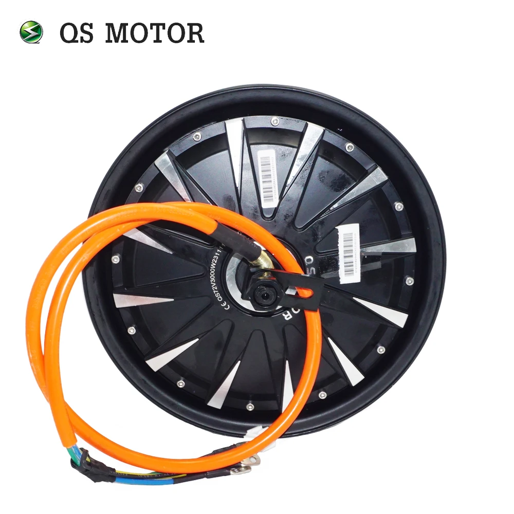 

QS MOTOR QS254 12*3.5 inch Hub Motor 3000W V1.1 Electric Hub Motor Rated 72V 840rpm Motor for Electric Motocycle