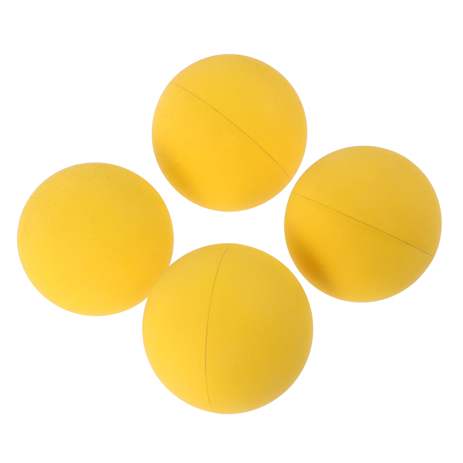 

4 Pcs High Elasticity Hollow Bouncing Balls Yellow Mini Size for Sports Training Reaction Skills Improvement Toys