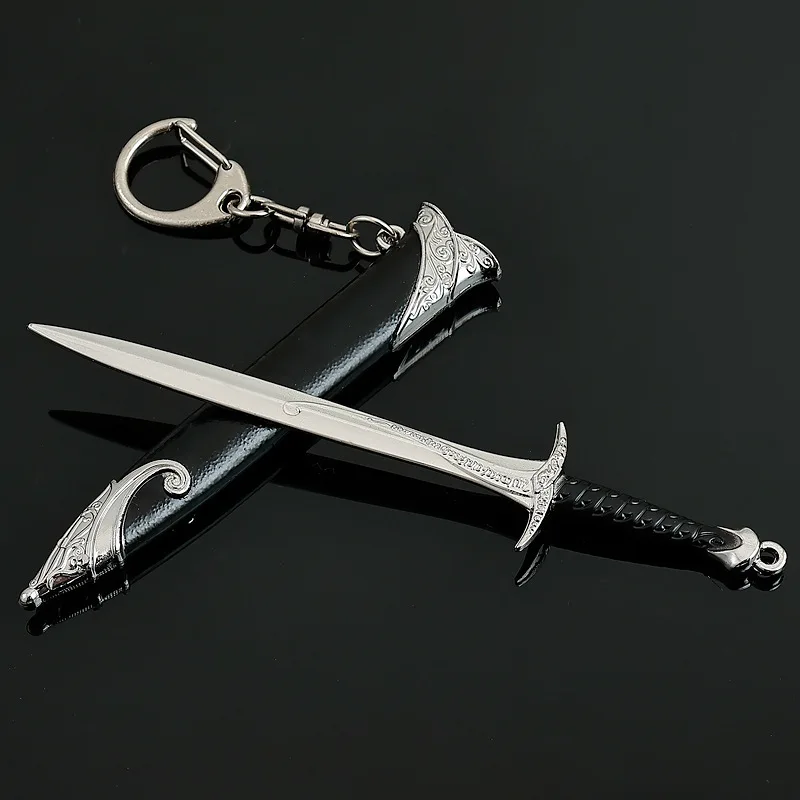 Figura de juego de 12cm, espada de picadura periférica, accesorios de artesanía de Metal, modelo de decoración de escritorio, adornos, regalos de cumpleaños, Juguetes