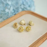 Epoxy Rose Earrings, Dried Flower Accessories, Semi-Finished Flowers, Handmade Resin DIY Materials 6